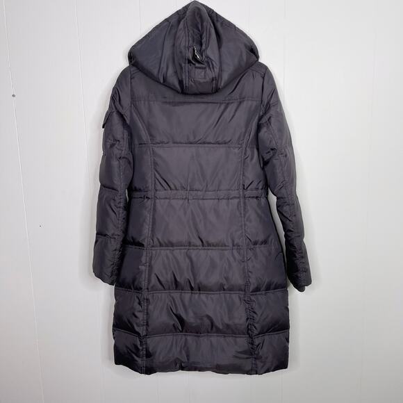 Michael Michael Kors Quilted Parka Jacket XSmall XS Hooded Charcoal Gray Womens - Picture 2 of 11